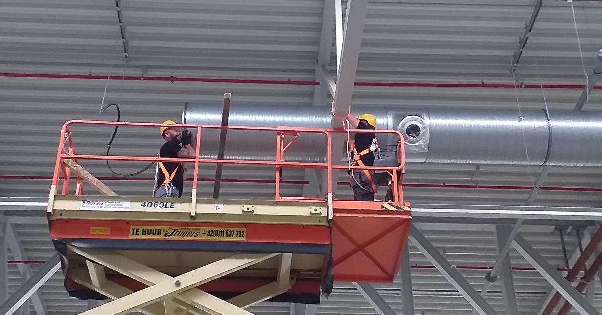 HVAC assembly of air ducts IMMS